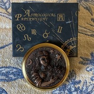 Stuart Houghton I Virgo Solid Brass Paperweight